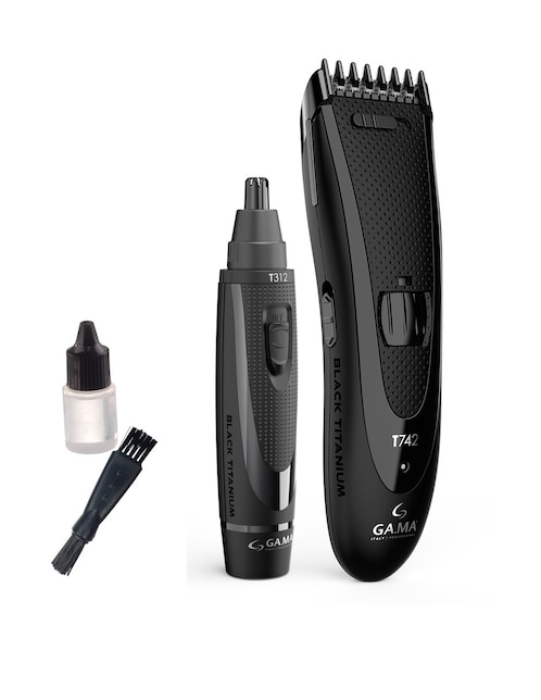 Juego de peluquería Gama Italy Black Titanium 4 piezas
