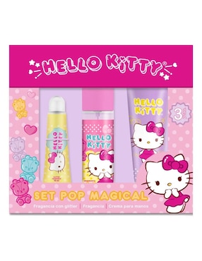 Set de crema para cuerpo y manos recomendada para hidratar día Hello Kitty para piel normal