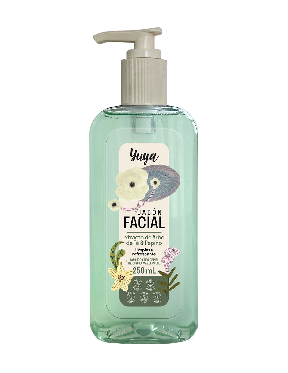 Jabón facial de extracto de Árbol de Té y Pepino Jabón facial de extracto de Árbol de Té y Pepino